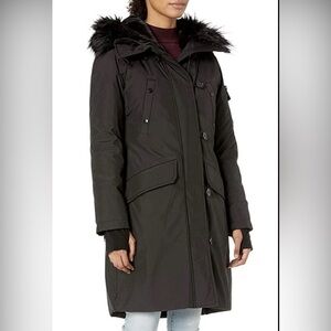 NEW S13 Women's Luxe Alaska Long Down Parka with Faux Fur Hood Sz XS $380